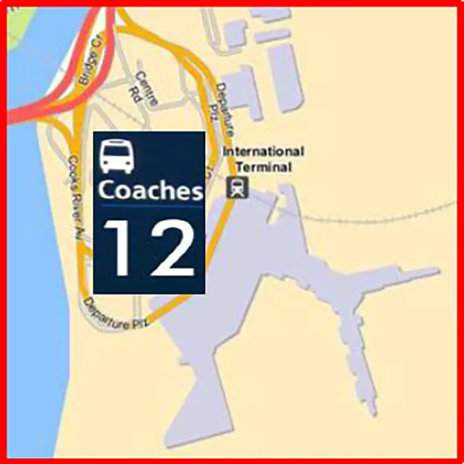 International airport terminal map - pick up point